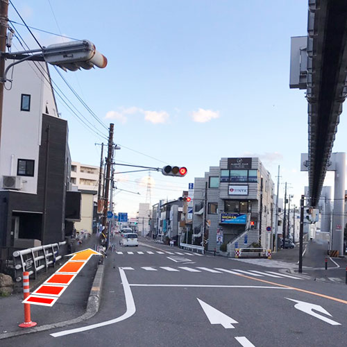 大船駅からの道のり